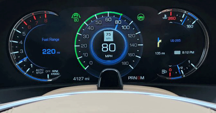 km göstergesi hız sabitleme ekranı